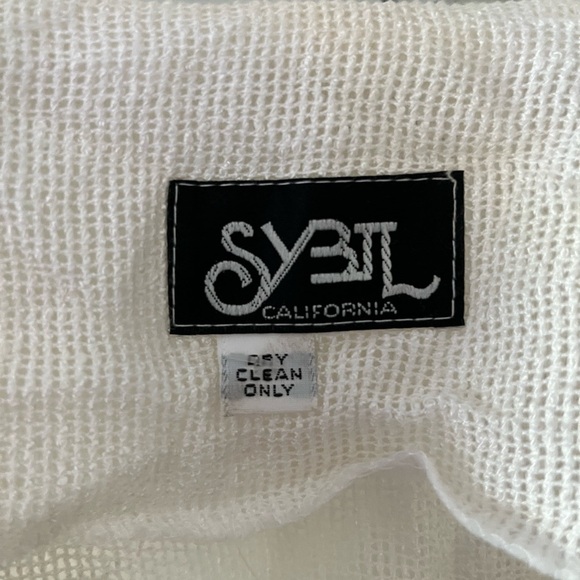 Sybil Vintage White Tweed-Knit Ruffled Maxi Dress - Picture 8 of 10